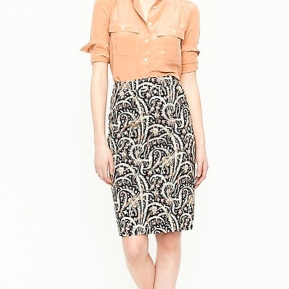 J. Crew Dresses & Skirts - J.Crew Feather Paisley No.2 Pencil Skirt